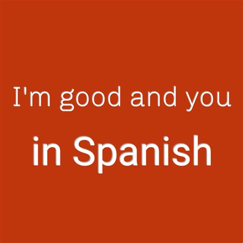 and you in spanish